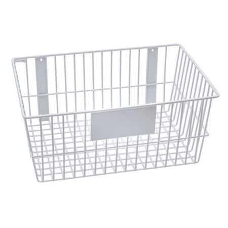 Vaser Designs 18 x 12 x 8 in. Wire Basket - White VA2588096